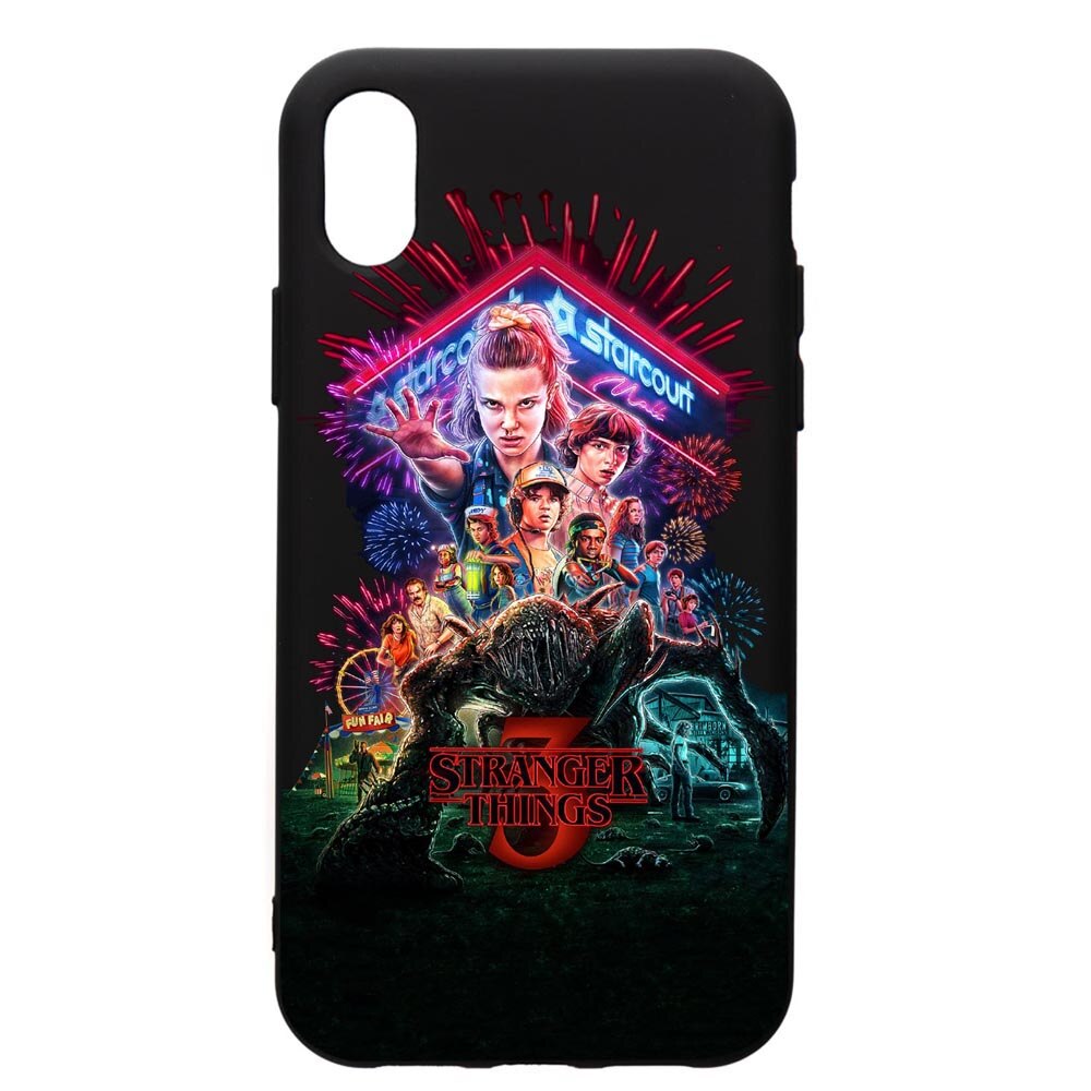 Husa de protectie Apple iPhone XS Max, Stranger Things, silicon, cu interiorul din material textil, protectie camera, PB372