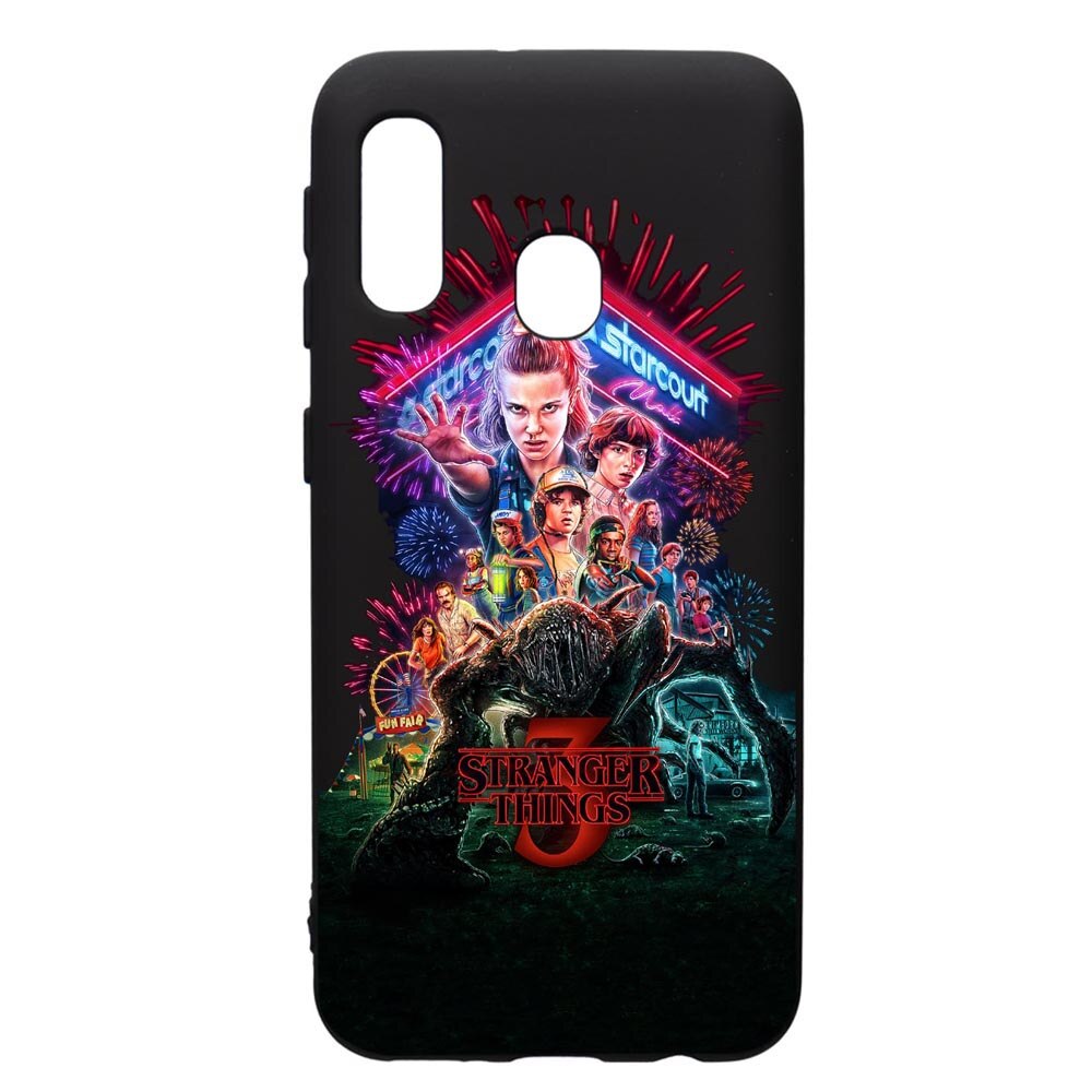 Husa de protectie Samsung Galaxy A20E, Stranger Things, silicon, cu interiorul din material textil, protectie camera, PB372