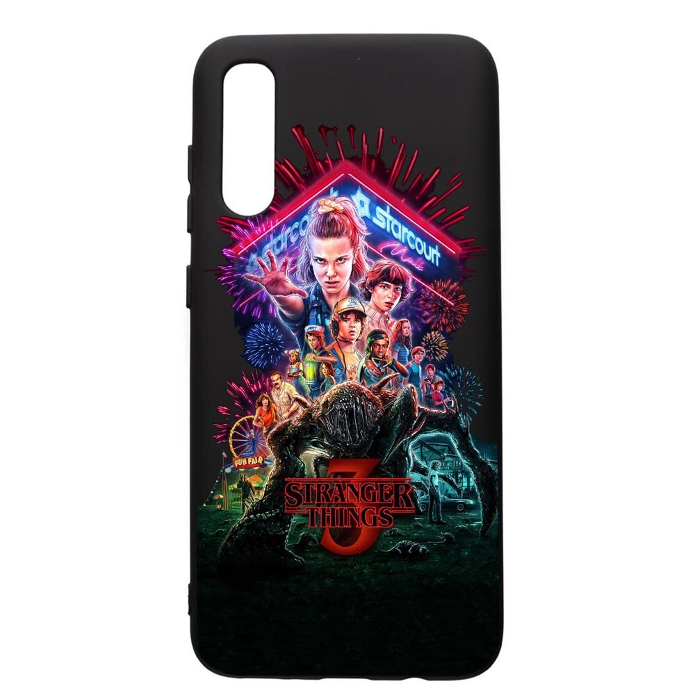 Husa de protectie Samsung Galaxy A50, Stranger Things, silicon, cu interiorul din material textil, protectie camera, PB372