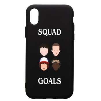 Husa de protectie Apple iPhone XR, Stranger Things, silicon, cu interiorul din material textil, protectie camera, PB374 Husa de protectie Apple iPhone XR, Stranger Things, silicon, cu interiorul din material textil, protectie camera, PB374