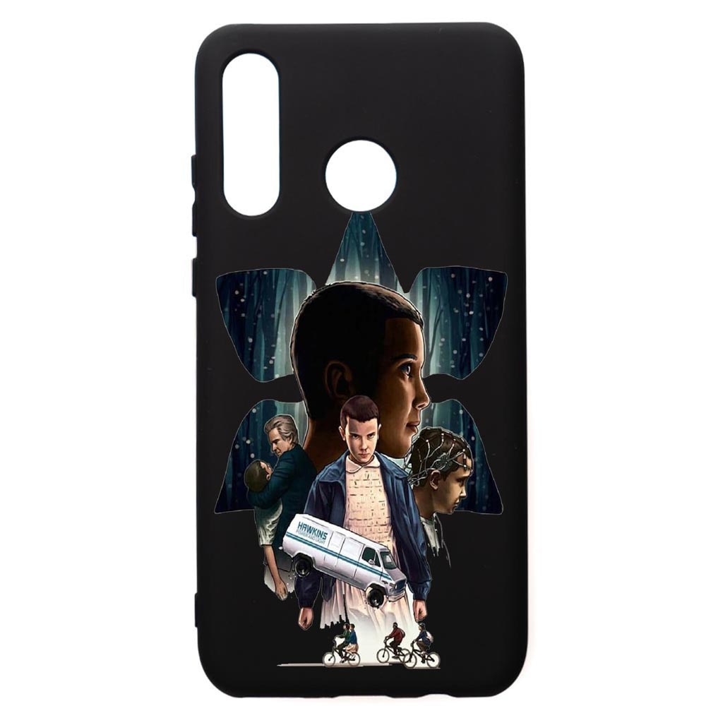 Husa de protectie Huawei P30 Lite, Stranger Things, silicon, cu interiorul din material textil, protectie camera, PB373