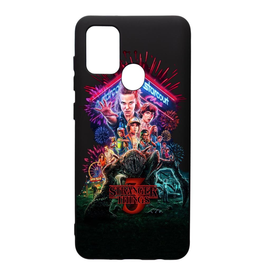 Husa de protectie Samsung Galaxy A21, Stranger Things, silicon, cu interiorul din material textil, protectie camera, PB372