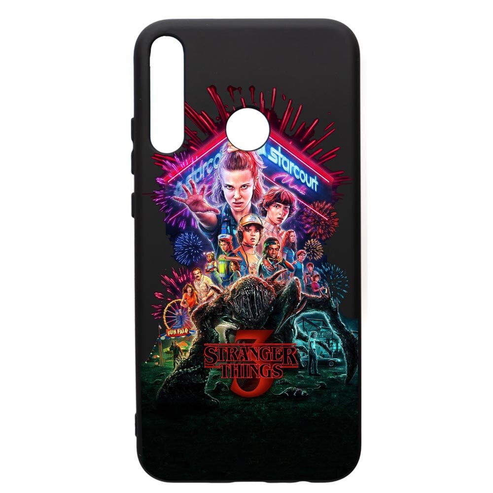 Husa de protectie Huawei P40 Lite E / Y7p, Stranger Things, silicon, cu interiorul din material textil, protectie camera, PB372