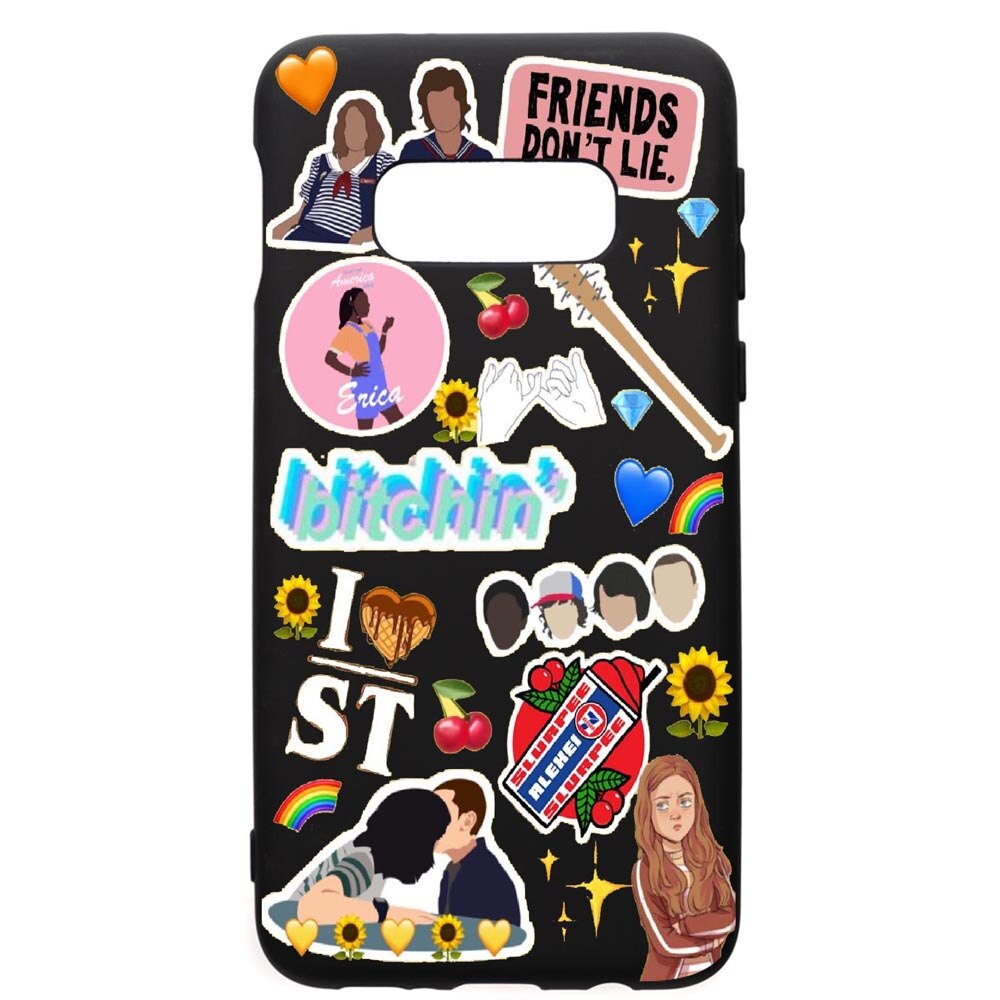 Husa de protectie Samsung Galaxy S10E, Stranger Things, silicon, cu interiorul din material textil, protectie camera, PB376