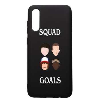 Husa de protectie Samsung Galaxy A50, Stranger Things, silicon, cu interiorul din material textil, protectie camera, PB374 Husa de protectie Samsung Galaxy A50, Stranger Things, silicon, cu interiorul din material textil, protectie camera, PB374