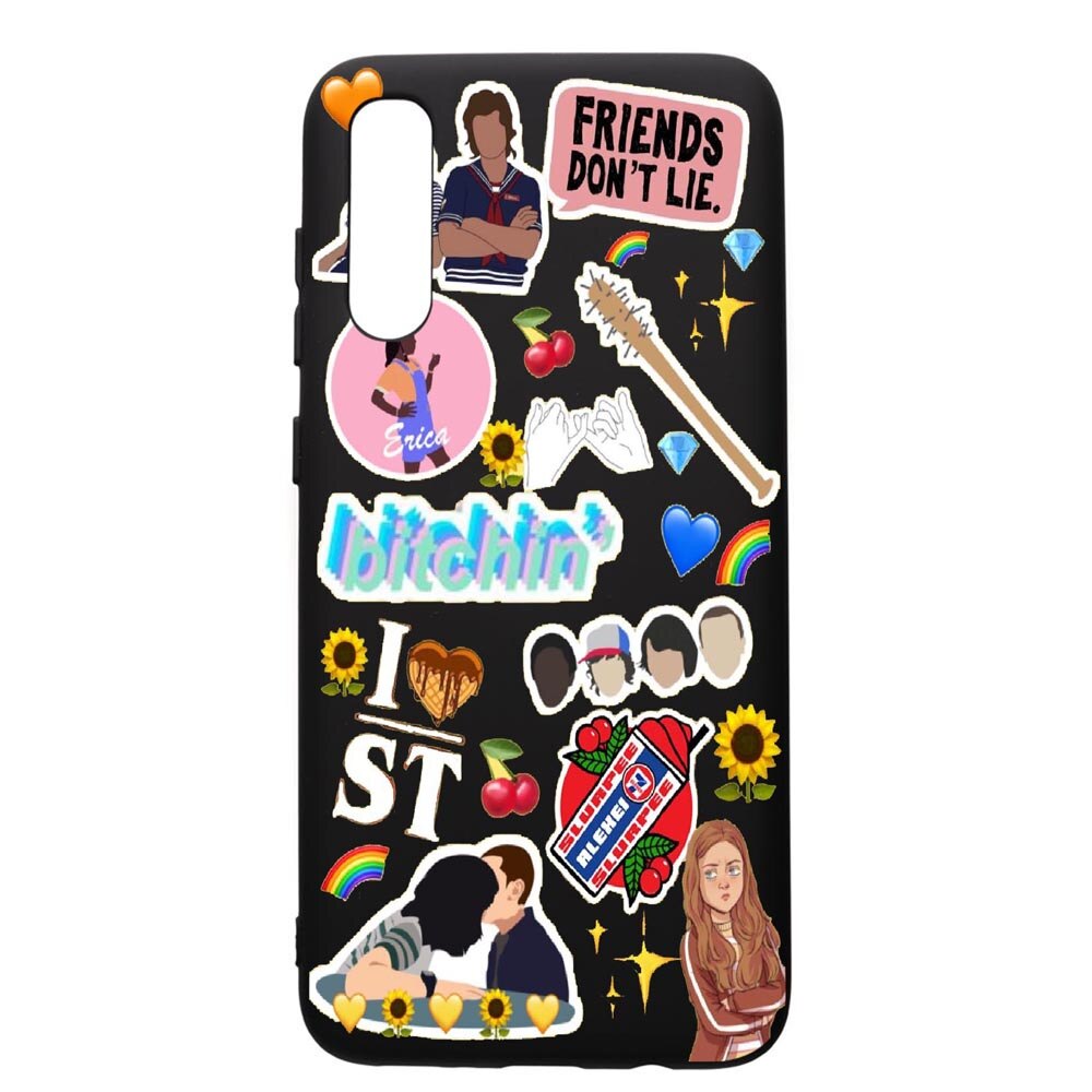 Husa de protectie Samsung Galaxy A70, Stranger Things, silicon, cu interiorul din material textil, protectie camera, PB376