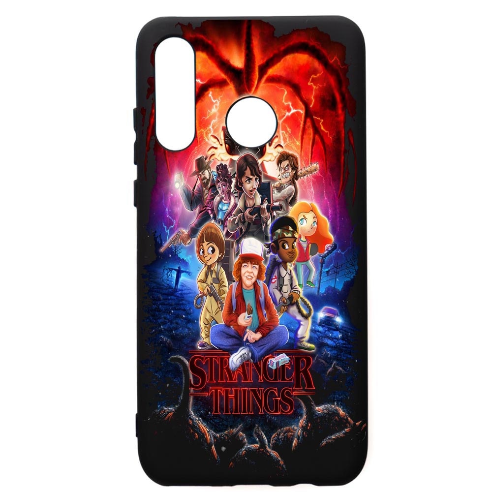 Husa de protectie Huawei P30 Lite, Stranger Things, silicon, cu interiorul din material textil, protectie camera, PB377