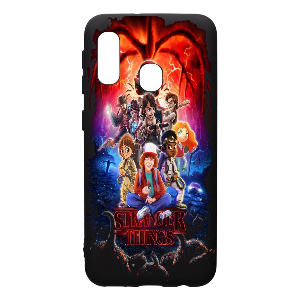 Husa de protectie Samsung Galaxy A20E, Stranger Things, silicon, cu interiorul din material textil, protectie camera, PB377