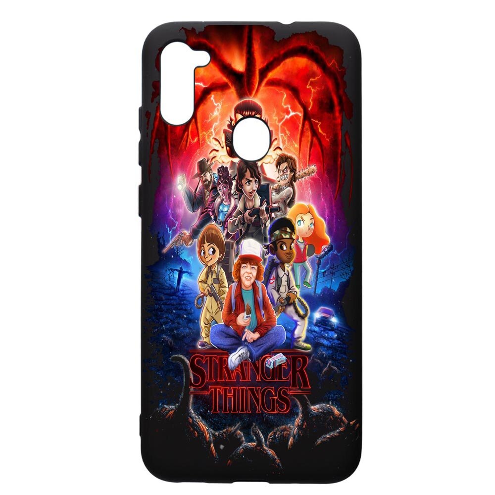 Husa de protectie Samsung Galaxy A11, Stranger Things, silicon, cu interiorul din material textil, protectie camera, PB377