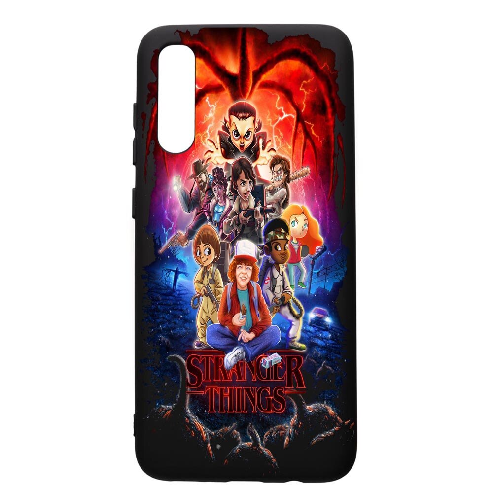 Husa de protectie Samsung Galaxy A70, Stranger Things, silicon, cu interiorul din material textil, protectie camera, PB377