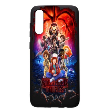 Husa de protectie Samsung Galaxy A70, Stranger Things, silicon, cu interiorul din material textil, protectie camera, PB377 Husa de protectie Samsung Galaxy A70, Stranger Things, silicon, cu interiorul din material textil, protectie camera, PB377