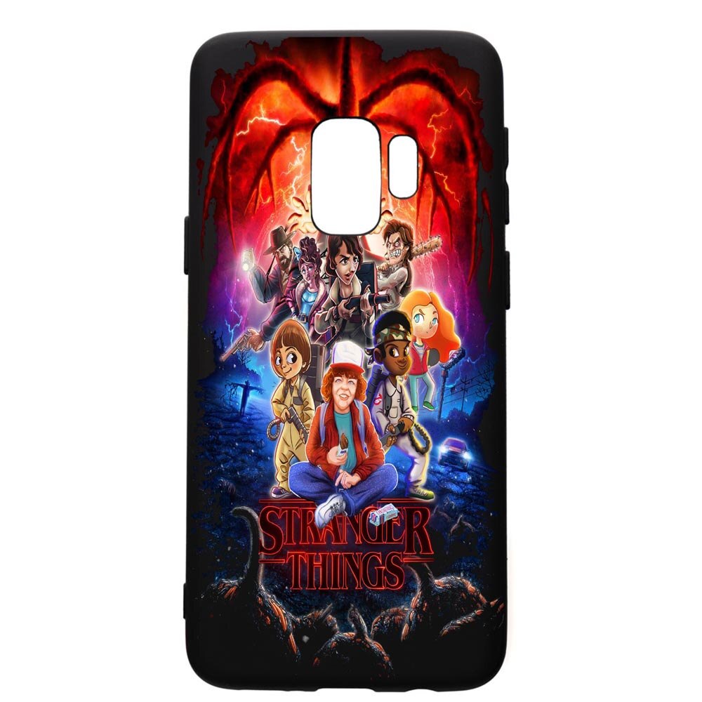 Husa de protectie Samsung Galaxy S9, Stranger Things, silicon, cu interiorul din material textil, protectie camera, PB377
