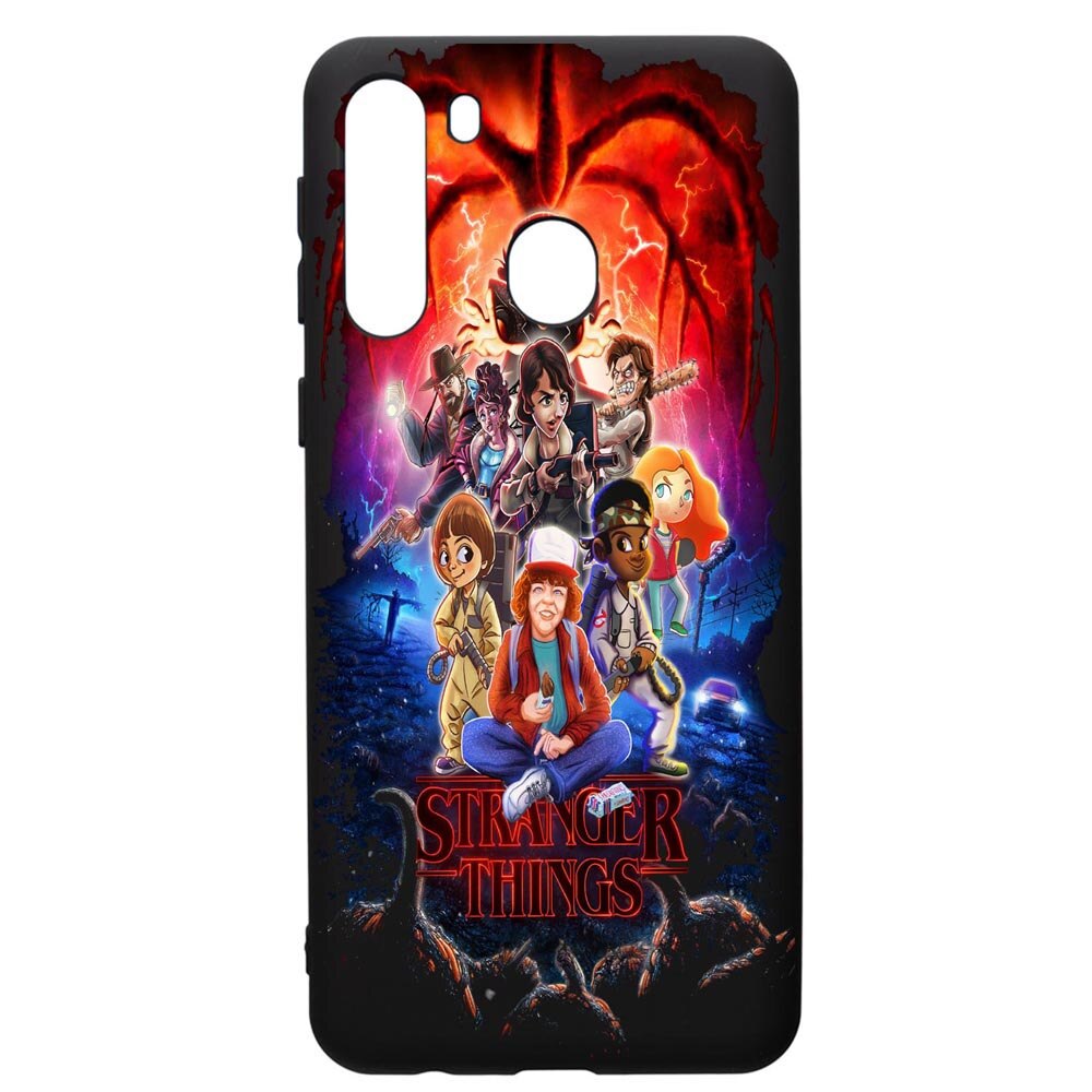 Husa de protectie Samsung Galaxy A21S, Stranger Things, silicon, cu interiorul din material textil, protectie camera, PB377
