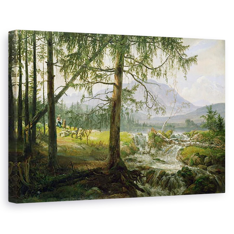 Tablou canvas - Johan Christian Dahl - Peisaj Nord, 80 x 120cm