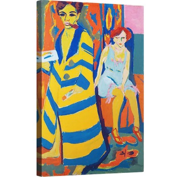 Tablou canvas - Ernst Ludwig Kirchner - Autoportret cu un model, 80 x 120cm Tablou canvas - Ernst Ludwig Kirchner - Autoportret cu un model, 80 x 120cm