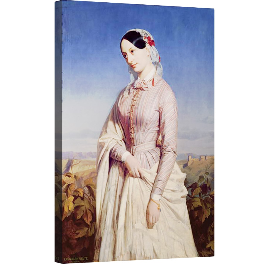 Tablou canvas - Edouard Louis Dubufe - Portret De O Femeie, 60 x 90 cm