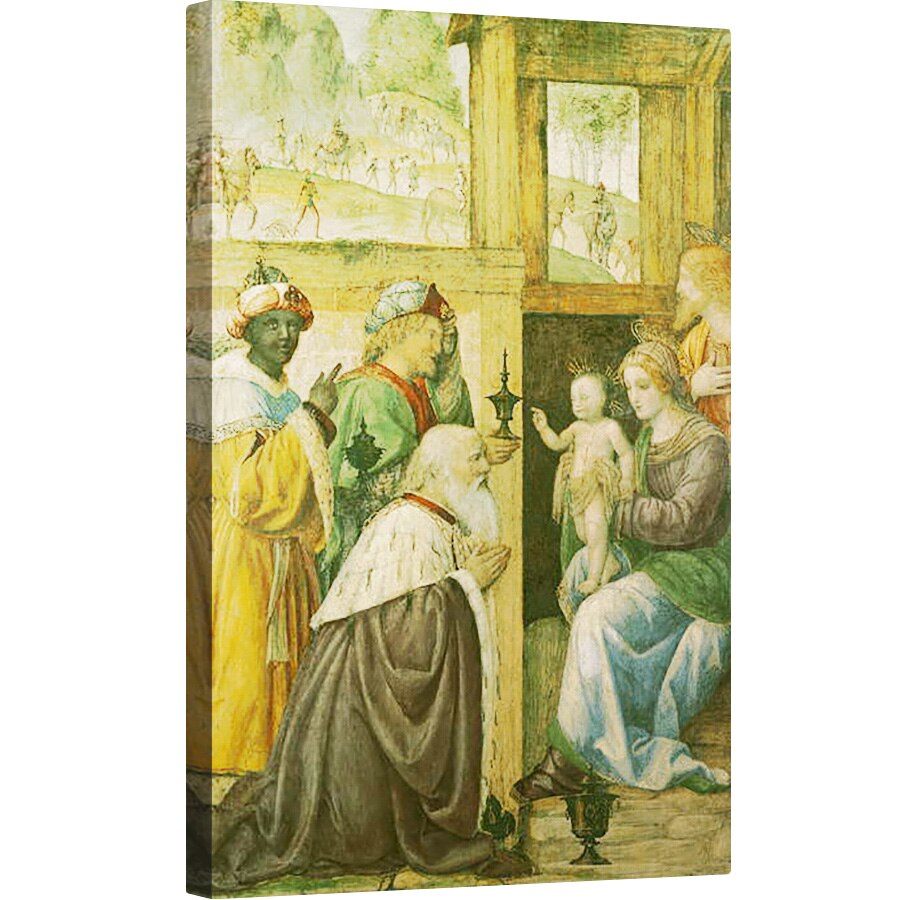 Tablou canvas - Bernardino Luini - Adorarea magilor, 60 x 90 cm