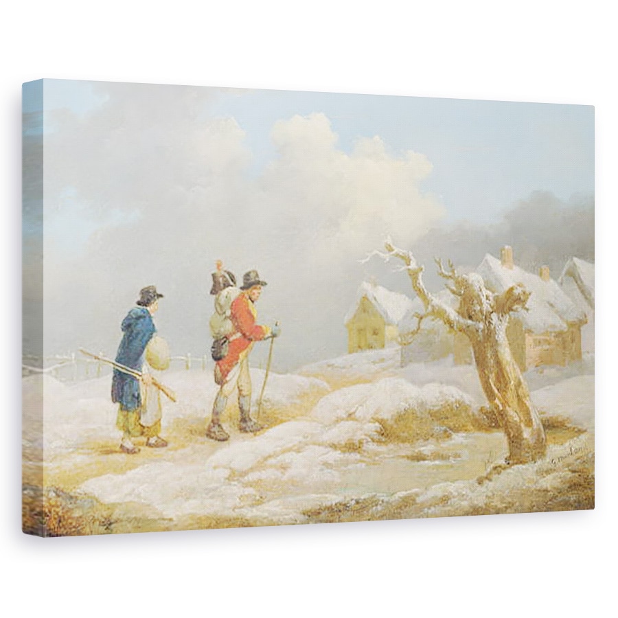 Tablou canvas - George Morland - intoarcerea unui soldat, 60 x 90 cm