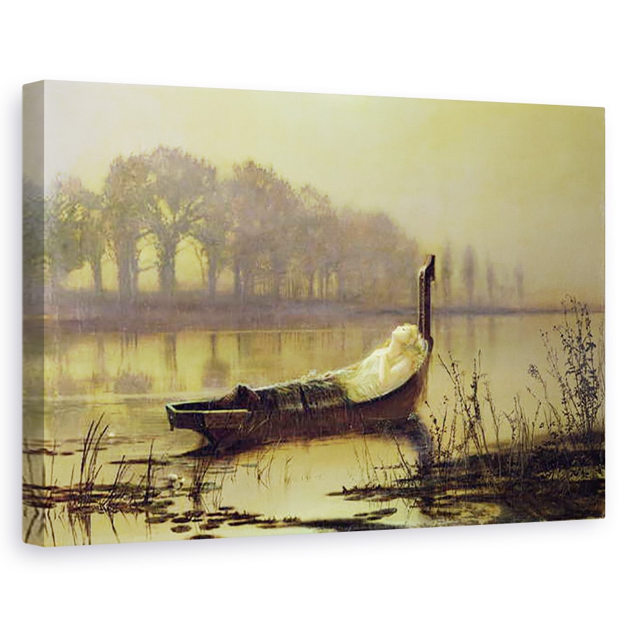 Tablou canvas - John Atkinson Grimshaw - Doamna din Shalott, 80 x 120cm