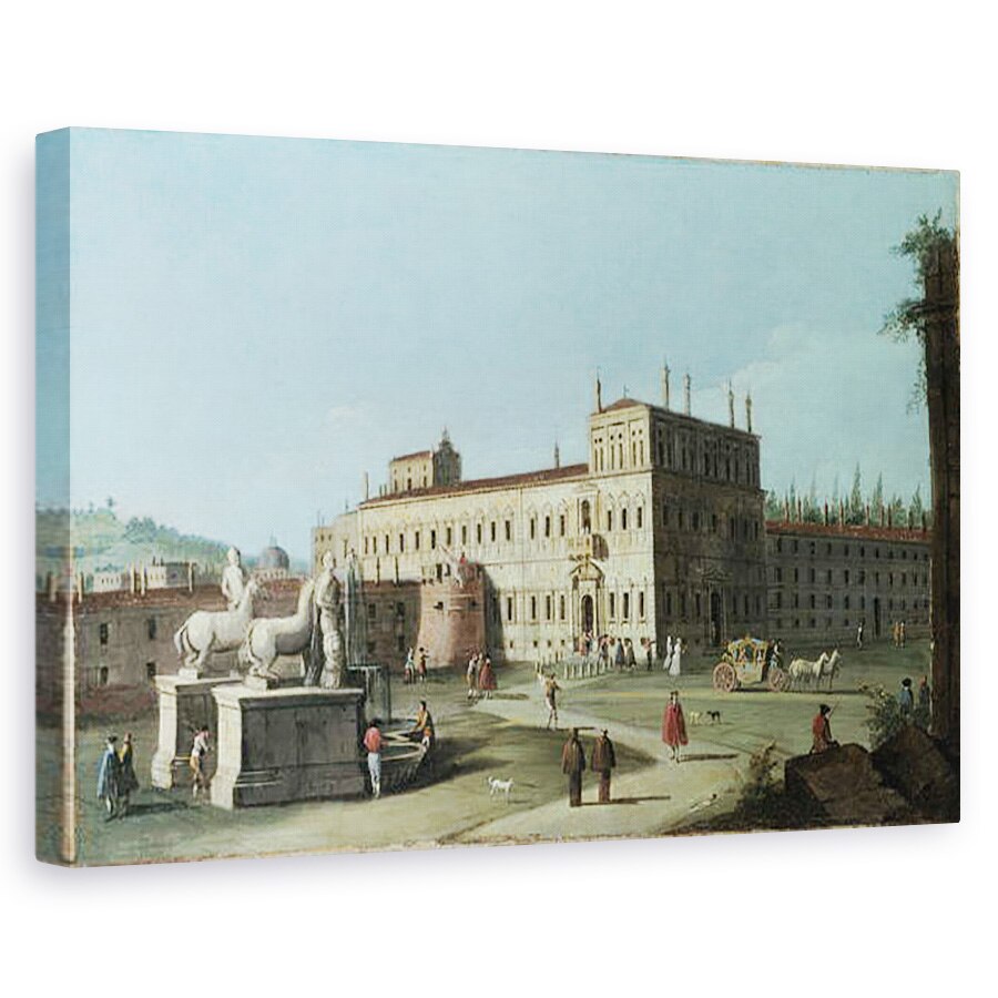 Tablou canvas - Michele Marieschi - Vedere la Palazzo del Quirinale, 80 x 120cm