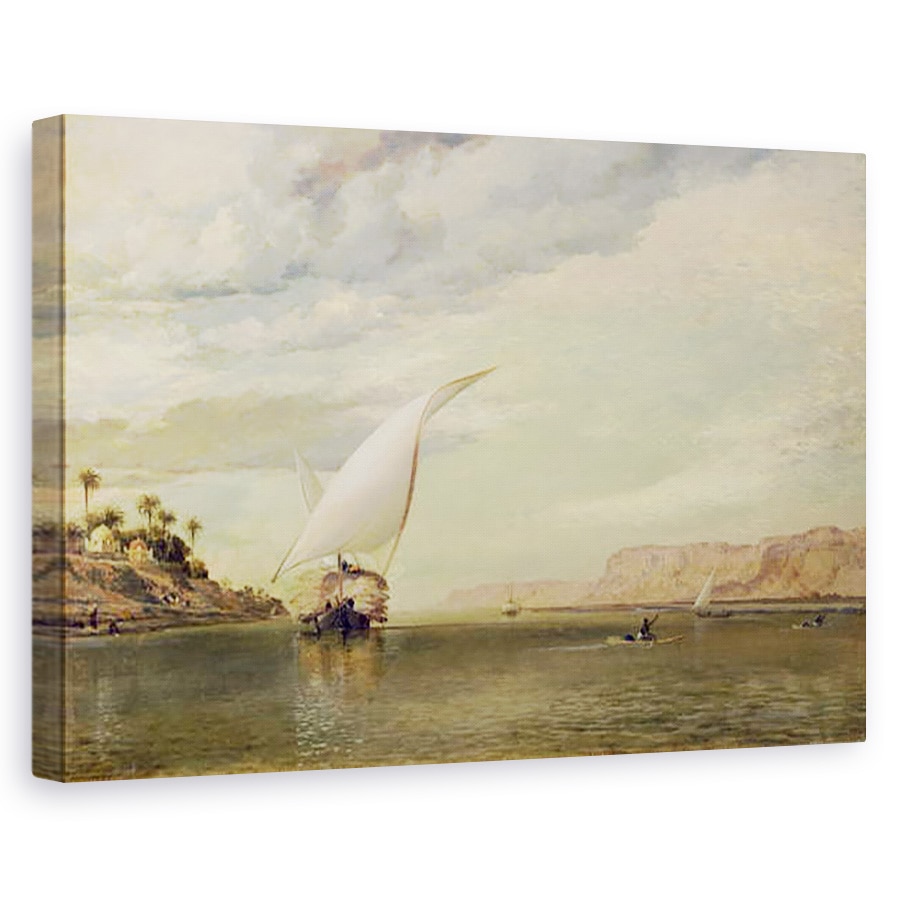 Tablou canvas - Edward William Cooke - Pe Nil, 80 x 120cm