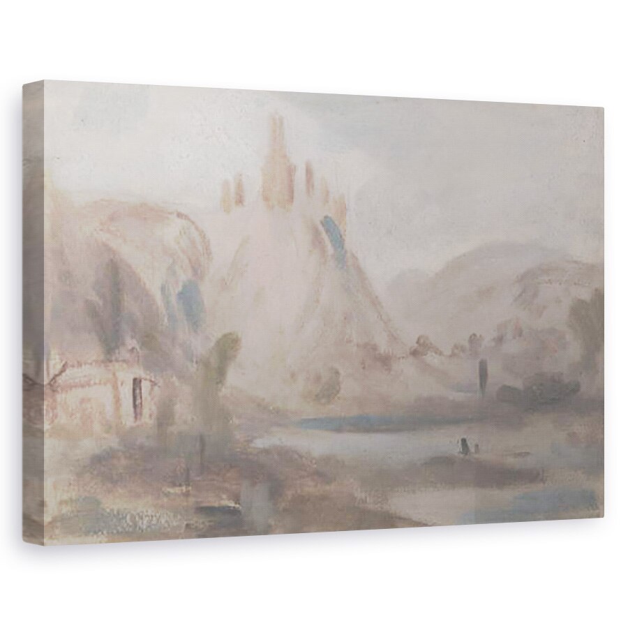 Tablou canvas - scoala engleza - Peisaj cu un castel pe un deal, 40 x 60 cm