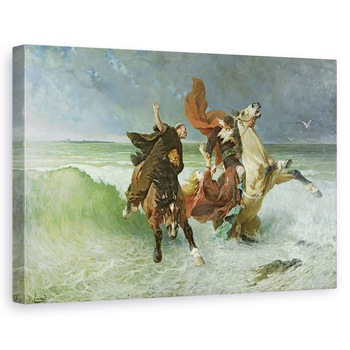 Tablou canvas - Evariste Vital Luminais - Zborul lui Gradlon Mawr 330-434 AD c.1884, 60 x 90 cm Tablou canvas - Evariste Vital Luminais - Zborul lui Gradlon Mawr 330-434 AD c.1884, 60 x 90 cm