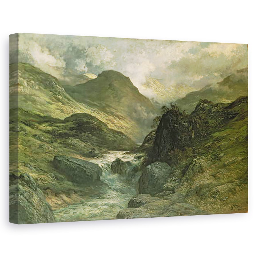 Tablou canvas - Gustave Dore - A Canyon, 60 x 90 cm