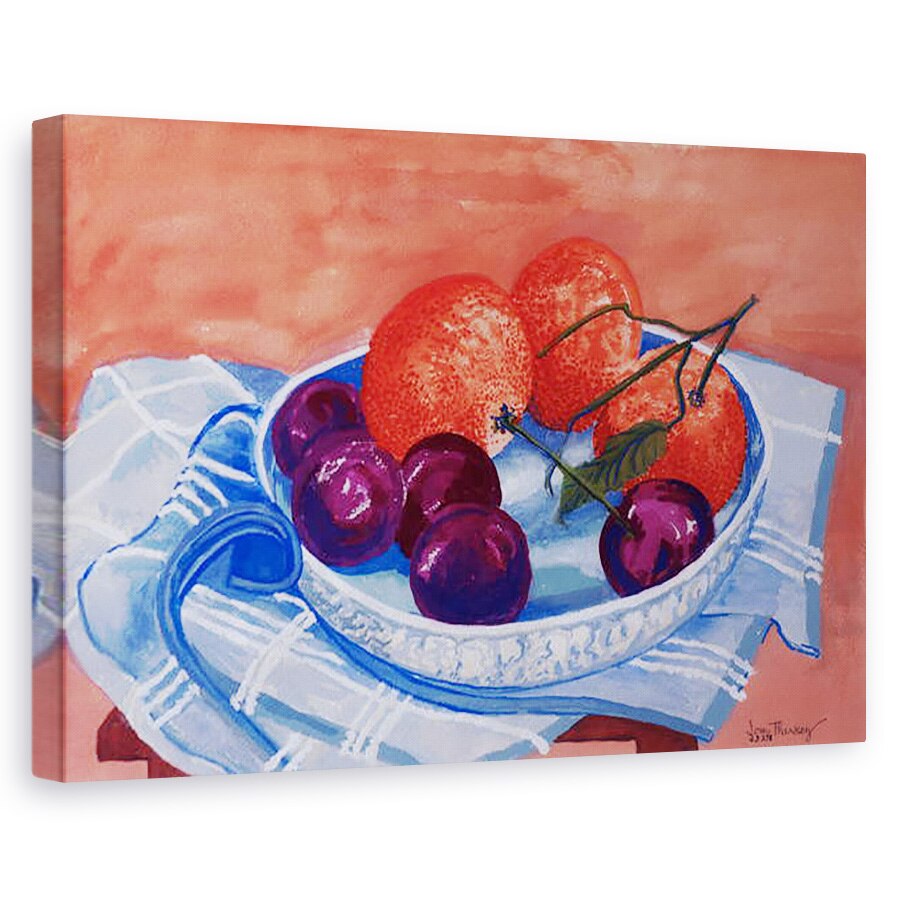 Tablou canvas - Joan Thewsey - Prune si mandarine intr-un vas, 2013, 60 x 90 cm