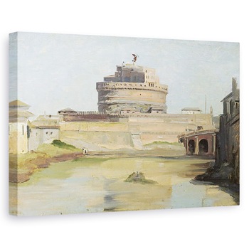 Tablou canvas - Jean Baptiste Camille Corot - Castelul Sfantului Angelo, 80 x 120cm Tablou canvas - Jean Baptiste Camille Corot - Castelul Sfantului Angelo, 80 x 120cm