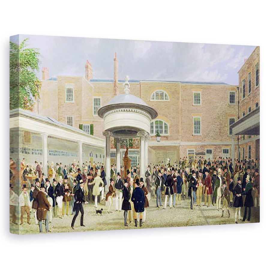 Tablou canvas - James Pollard - Curse Epsom, Ziua de decantare la Tattersall, 60 x 90 cm