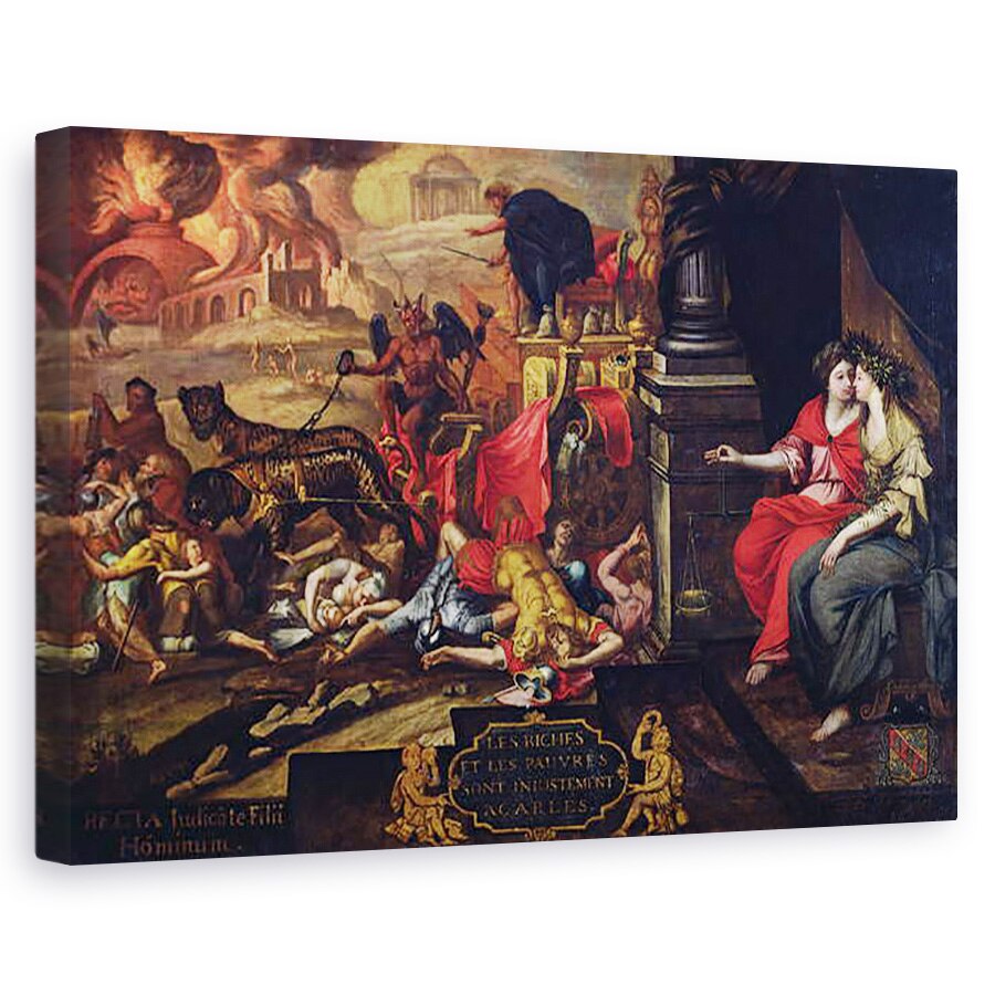 Tablou canvas - Jean Bernard Chalette - Alegorie a revoltei cunoscuta sub numele de Timbre Papier din 1675, 80 x 120cm