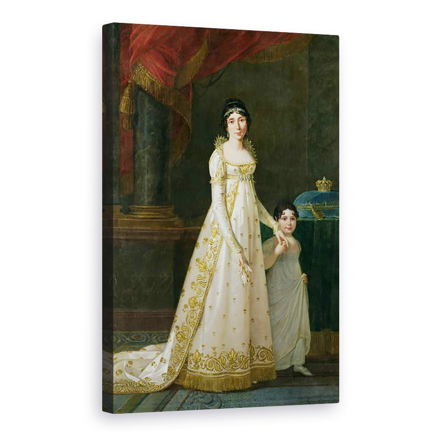 Tablou canvas - Robert Lefevre - Portret De Marie-Julie Clary 1777-1845 Regina Neapolelui cu fiica ei Zenaide Bonaparte 1801-54 1807, 40 x 60 cm