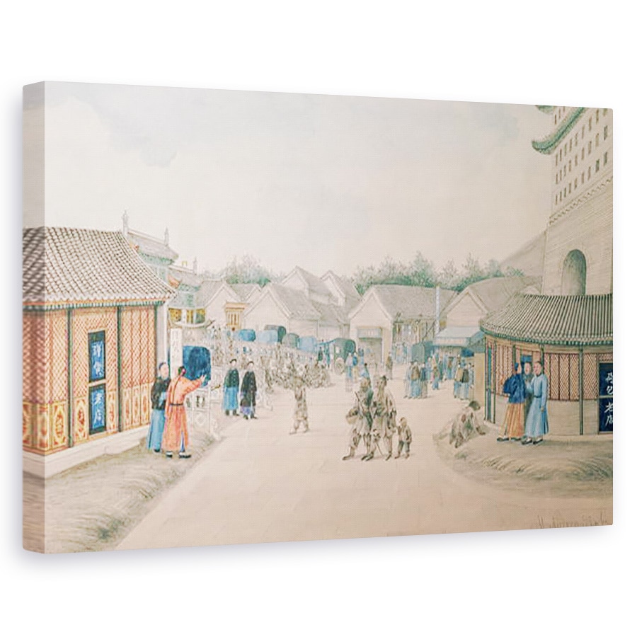 Tablou canvas - Ivan Alexandrov - Podul Tsyan-Minh, din schite chinezesti, 60 x 90 cm
