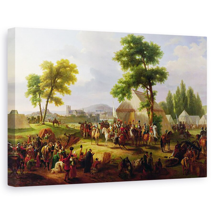 Tablou canvas - Guillaume Frederic Ronmy - Asediul Parisului de Henri IV 1553-1610 in 1593, 60 x 90 cm