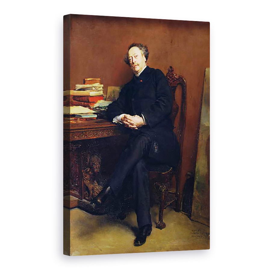 Tablou canvas - Jean-Louis Ernest Meissonier - Alexander Dumas Fils 1824-95 1877, 60 x 90 cm