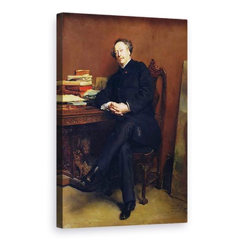 Tablou canvas - Jean-Louis Ernest Meissonier - Alexander Dumas Fils 1824-95 1877, 80 x 120cm Tablou canvas - Jean-Louis Ernest Meissonier - Alexander Dumas Fils 1824-95 1877, 80 x 120cm