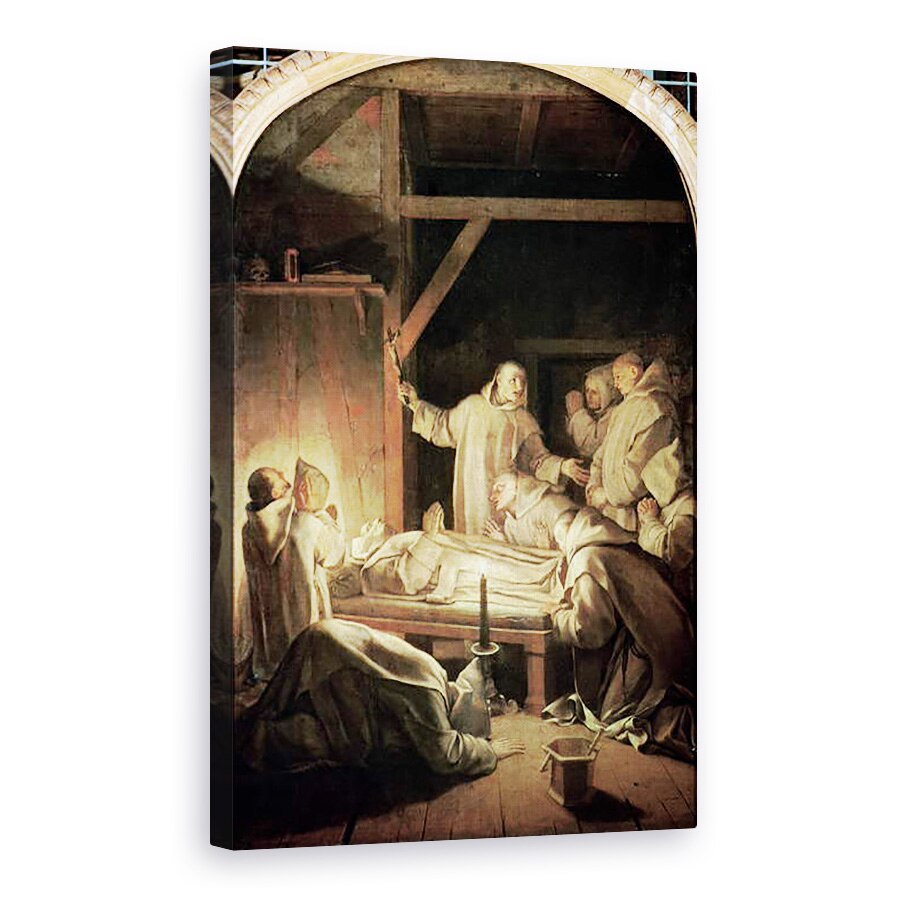 Tablou canvas - Eustache Le Sueur - Moartea Sfantului Bruno 1030-1101 6 octombrie 1101, 40 x 60 cm