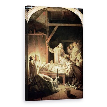 Tablou canvas - Eustache Le Sueur - Moartea Sfantului Bruno 1030-1101 6 octombrie 1101, 60 x 90 cm Tablou canvas - Eustache Le Sueur - Moartea Sfantului Bruno 1030-1101 6 octombrie 1101, 60 x 90 cm