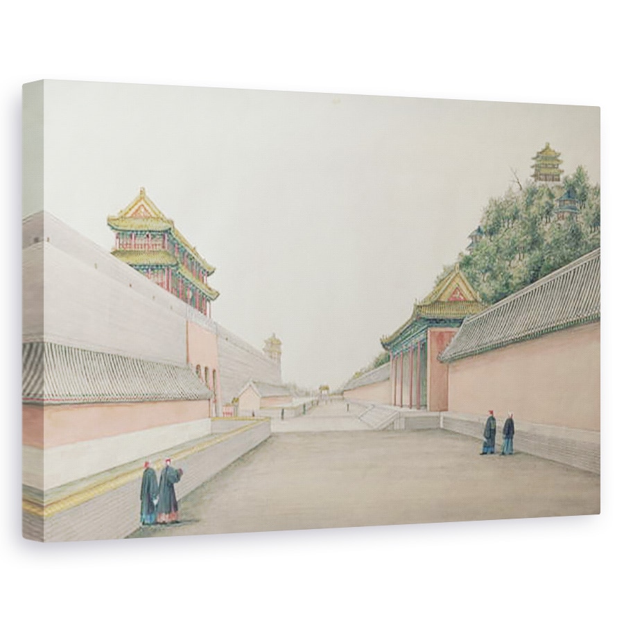Tablou canvas - Ivan Alexandrov - Palatul Imperial din Peking, dintr-o colectie de schite chinezesti, 60 x 90 cm