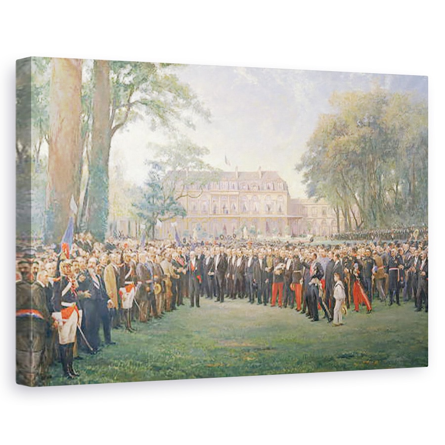Tablou canvas - Fernand Cormon - Receptia primarilor Frantei la Palatul Elysee, 22 septembrie 1900, 60 x 90 cm