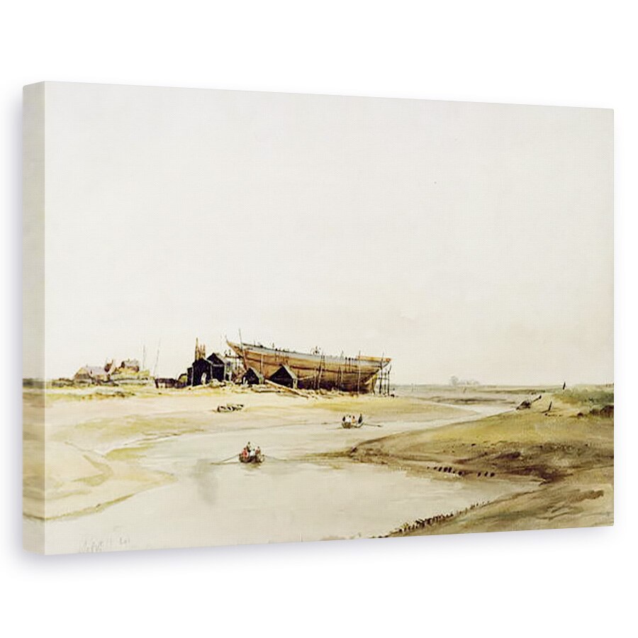 Tablou canvas - William Callow - Cladire navala, 60 x 90 cm
