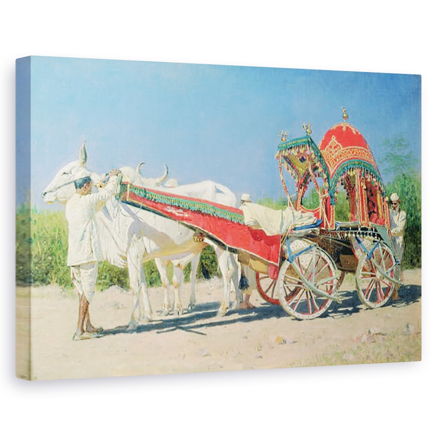 Tablou canvas - Vasili Vasilievich Vereshchagin - Vehicul unui om bogat in Delhi, 60 x 90 cm