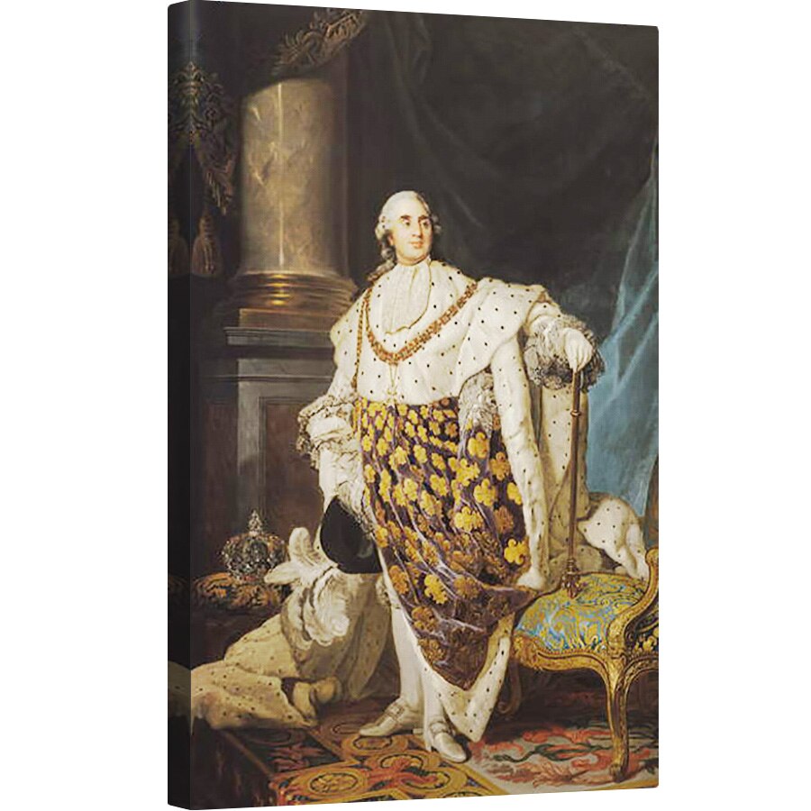 Tablou canvas - Joseph Siffred Duplessis - Ludovic al XVI-lea 1754-93 in robe de incoronare, 60 x 90 cm