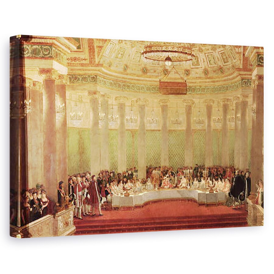 Tablou canvas - Alexandre Dufay - Banchetul casatoriei lui Napoleon Bonaparte 1769-1821 si Marie-Louise de Habsbourg-Lorena 1791-1847 1810, 40 x 60 cm