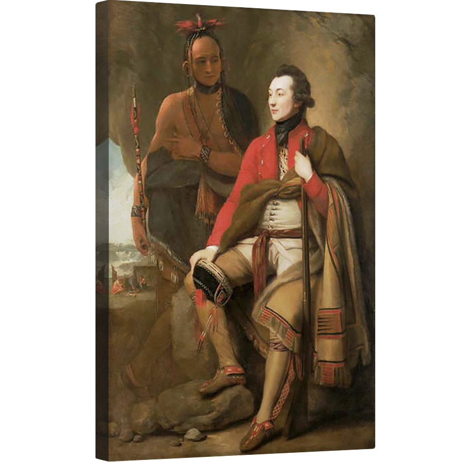 Tablou canvas - Benjamin West - Colonelul Guy Johnson si Karonghyontye capitanul David Hill, 60 x 90 cm