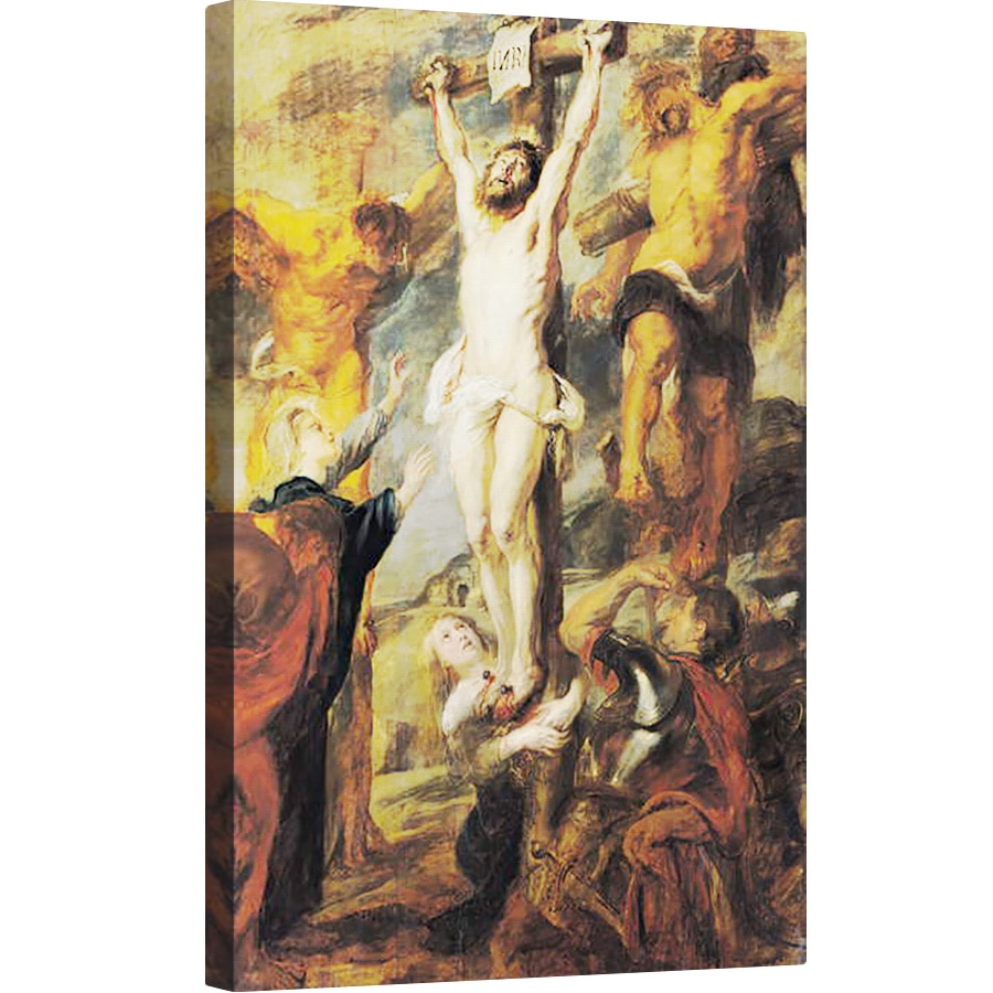 Tablou canvas - Peter Paul Rubens - Hristos intre cei doi hoti, 60 x 90 cm