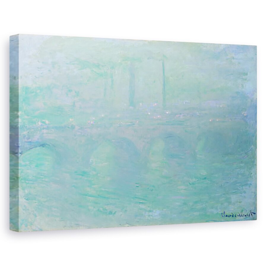 Tablou canvas - Claude Monet - Podul Waterloo la Dusk, 60 x 90 cm