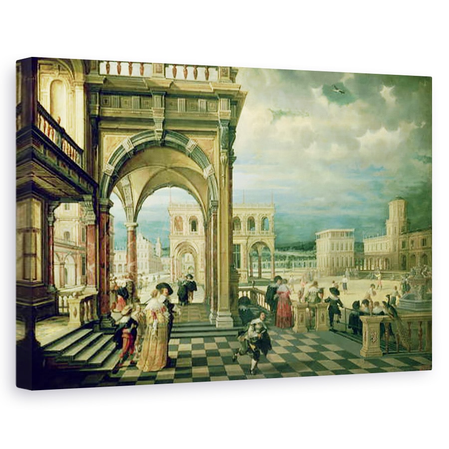 Tablou canvas - Hendrik Steenwyck the Younger - Palatul Italian, 60 x 90 cm