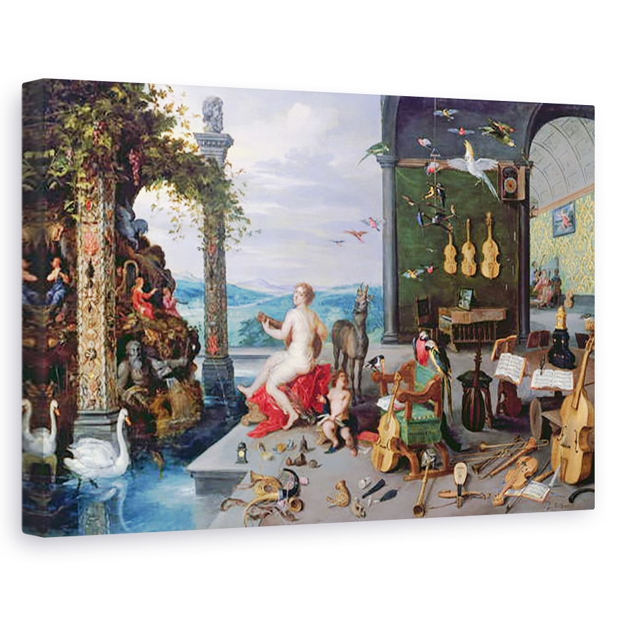 Tablou canvas - Jan Brueghel the Elder - Alegorie de muzica, 60 x 90 cm